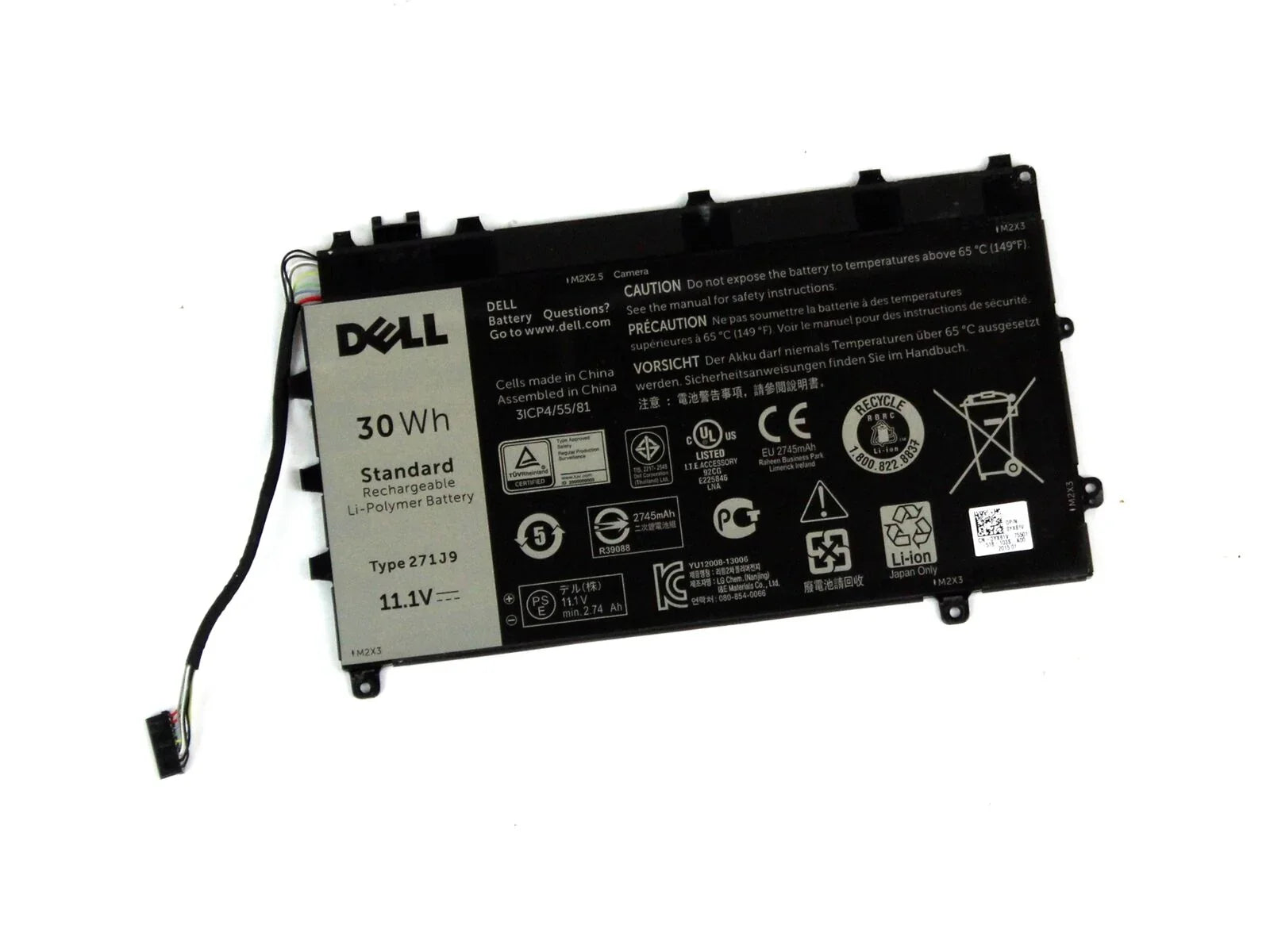 Original 271J9 GWV47 0GWV47 YX81V Dell Latitude 13 7000 7350 Tablet 11.1V 30wh Laptop Battery - eBuy UAE